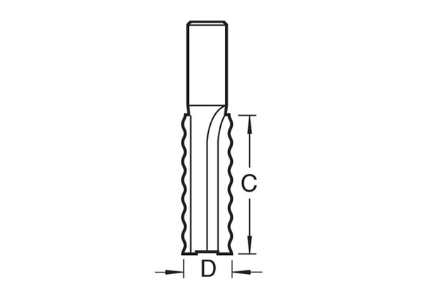 Wavy cutter for solid surface materials from trend - router bit