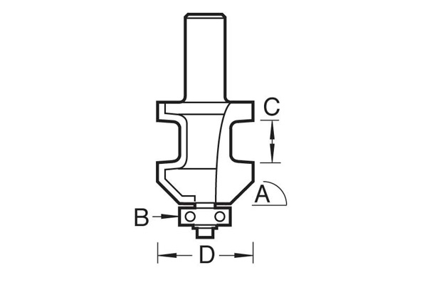 bevel hob cutter for solid surface materials like kitchen worktops - router bits from trend 