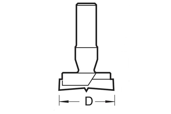 Router cutter for drilling recesses for round hinges