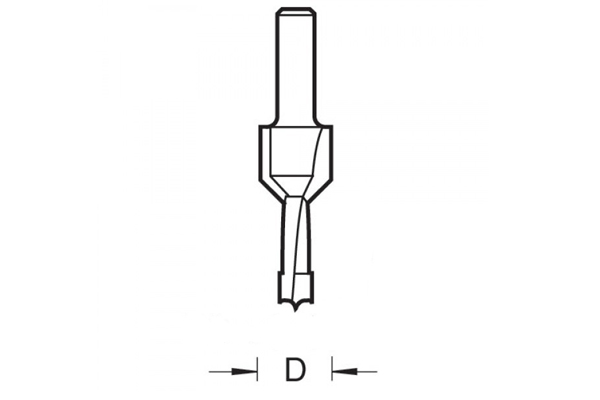 Router cutters for drilling countersunk holes for screws