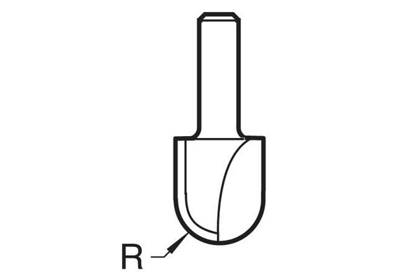 How to measure the radius of a radius router cutter