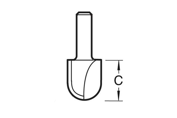 How to measure the length of a radius router cutter