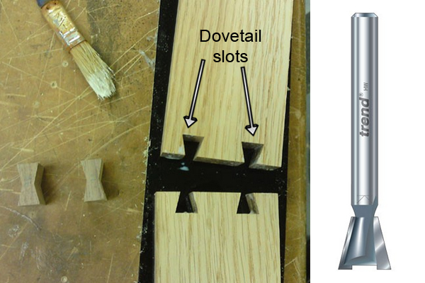 Dovetail slots to be linked together with splines cut by a butterfly spline cutter