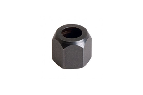 A collet nut - used to secure a collet in place on the spindle of a router