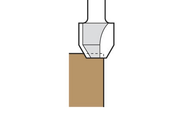 Image showing a combination cutter being used to cut a rebate into a workpiece