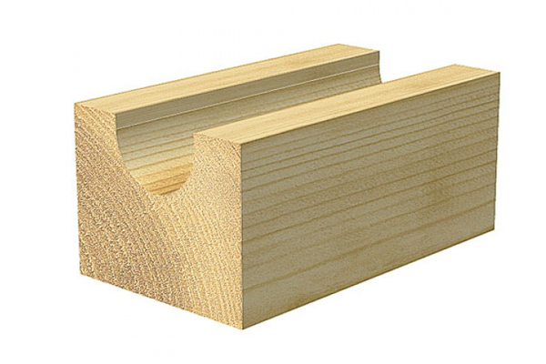 The shape of cut referred to as a core box