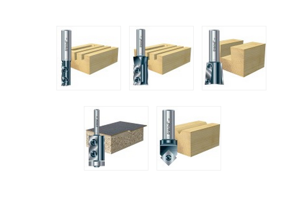 Examples of the different profiles available for replaceable tip bits