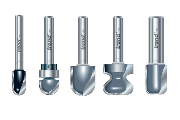 Image showing the different types of radius router cutter