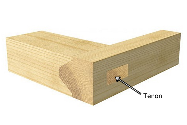 An example of a joint with a through tenon