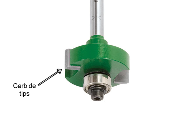 Diagram showing the 3mm carbide tipped bits on a TREND CraftPro cutter