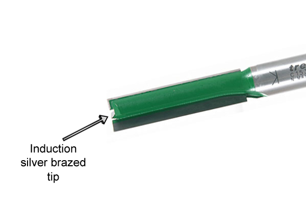 Image showing the induction brazed carbide tip on a TREND CraftPro cutter