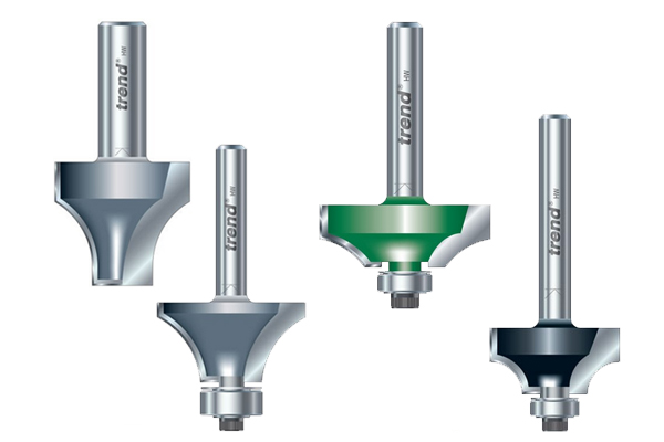 Image showing different types of ovolo router cutter