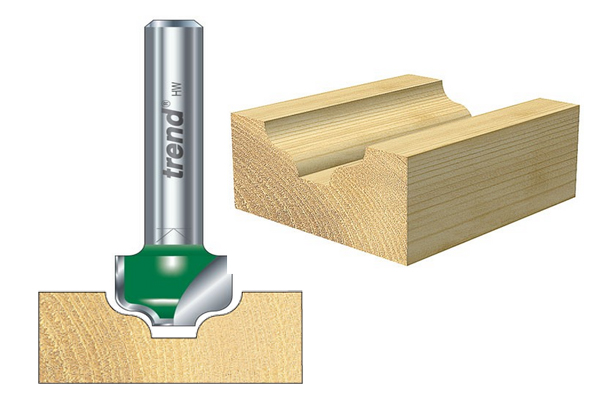 Image to show that some ogee router cutters have the bottom cut facility