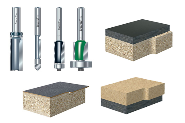 Examples of straight router bit that have bearing guides 