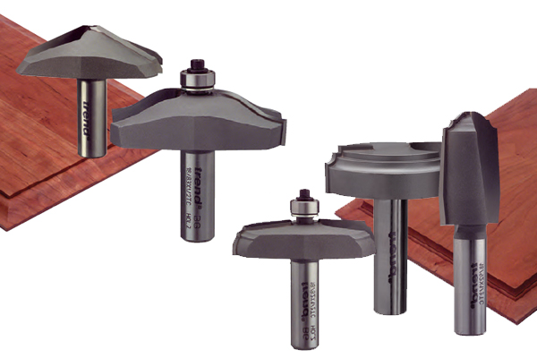 Examples of different types of horizontal raised panel cutter