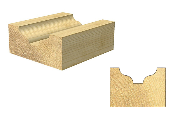Examples of a groove created by an ogee cutter