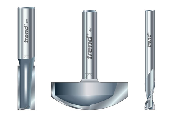 Router bits with shanks of different diameters 