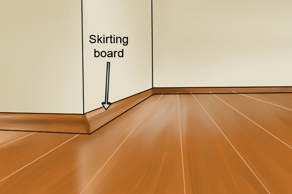 Image showing the location of a skirting board in a home