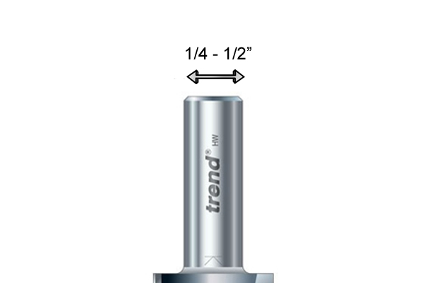 Trend Router Bit Works with Jig 1/2 inch 12.7 mm 1/4" Shank Dovetail cutter 