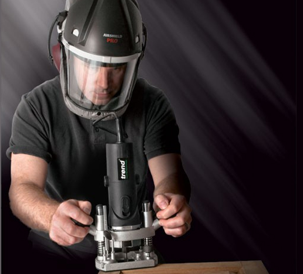 Powered respirators protect you from dust when using a router