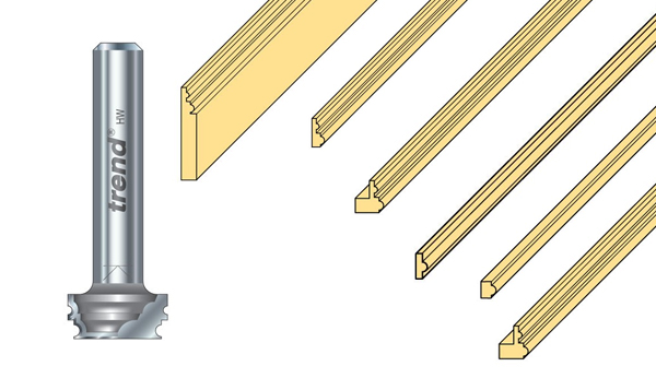 Double bead router bit for doll's houses