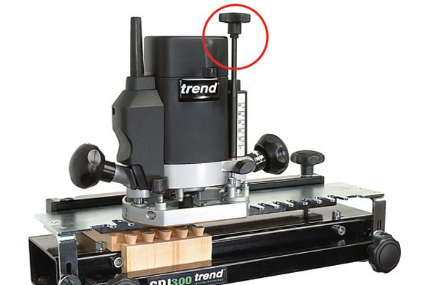 Fine height adjuster for a trend router. Other routers can also use these fine height adjusters