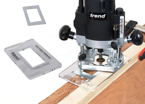 hinge template for rotuing hinge recesses 