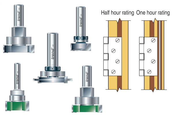 Router bit for recessing intumescent strips 