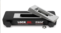 Routing jig for locks in doors. Contractor lock jig from Trend uk