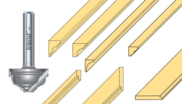 Multi-mould router bits for dollhouses - doll's house router bits