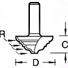 Classic ogee profile router bit for doll's houses