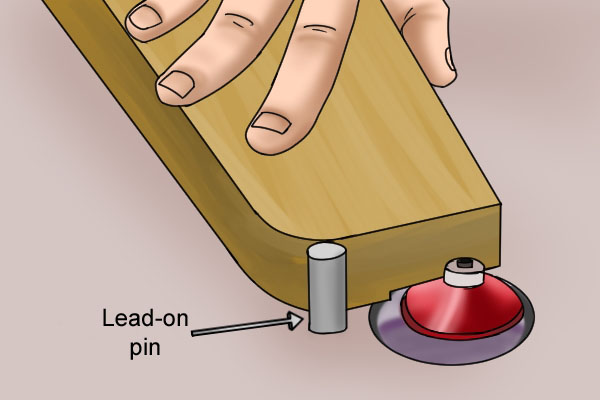 Starting pin, shoulder pin, lead pin, router table accessories