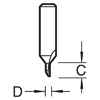 Straight router bit for doll's house parts and components 