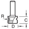 Torus bead router bit  - dolls house router cutters