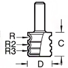 Triple bead router bit for doll's houses