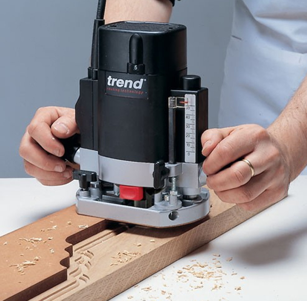 Using a power tool with a router bit Wonkee Donkee Trend 