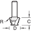 Victorian bull nose router bit for doll's house making